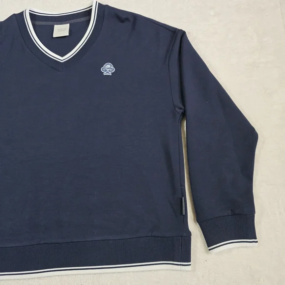 Varley Iona V-neck Sweatshirt in Navy. - Picture 6 of 16